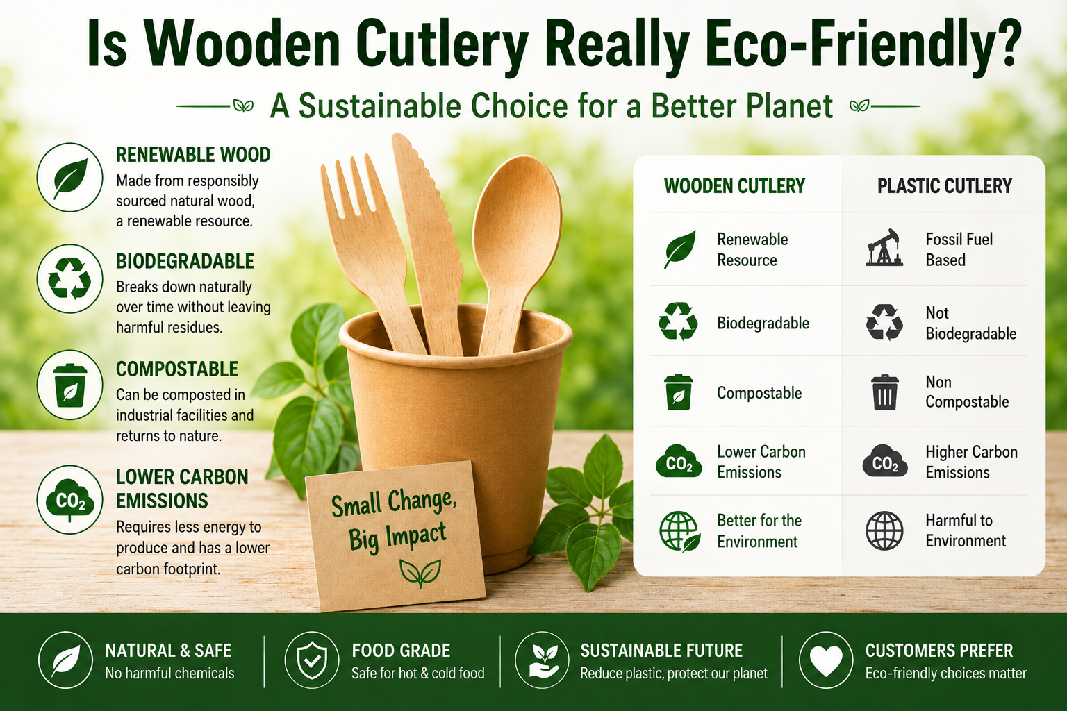 Is Wooden Cutlery Really Eco-Friendly?