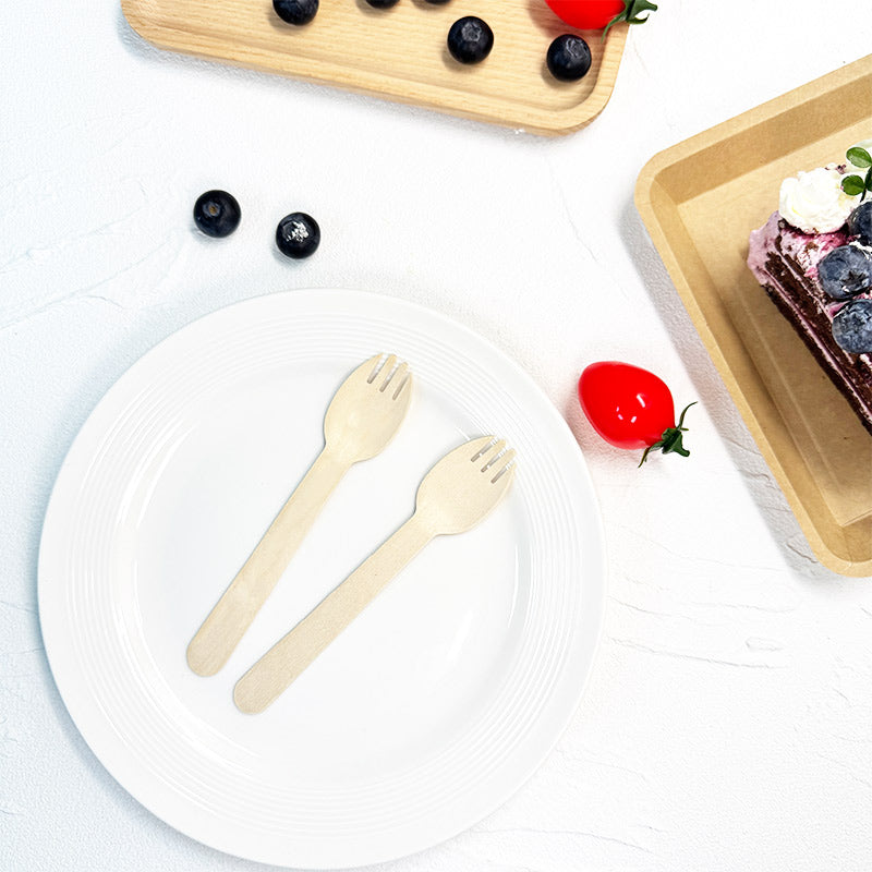 Eco-Friendly Wooden Knife, Fork & Spoon Set