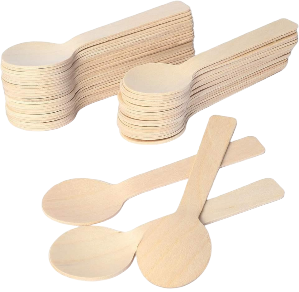 100mm Eco-Friendly Round-Head Wooden Spoon