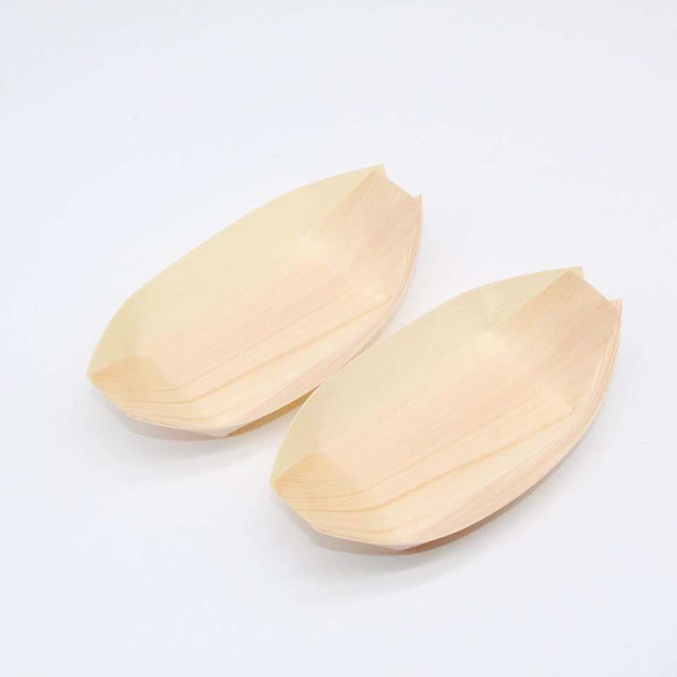 Eco-Friendly Wooden Food Boat