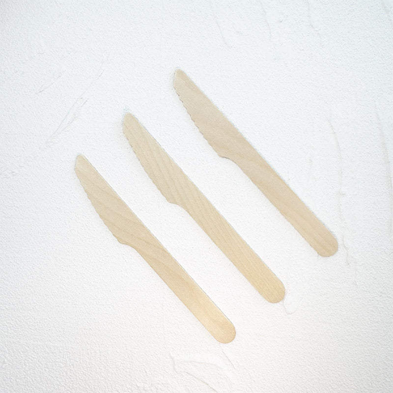 Eco-Friendly Wooden Knife, Fork & Spoon Set