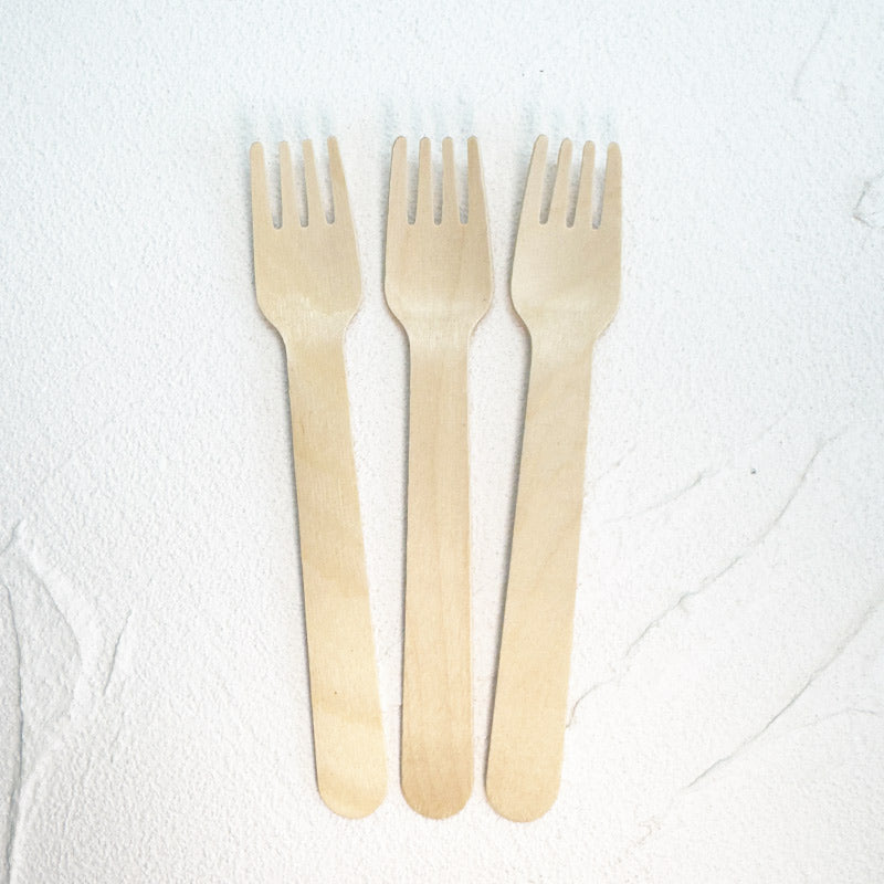 Eco-Friendly Wooden Knife, Fork & Spoon Set