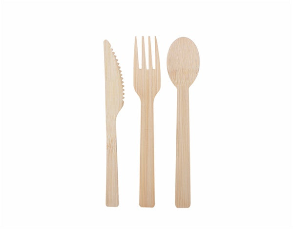 Disposable Bamboo Cutlery Set 5.5''