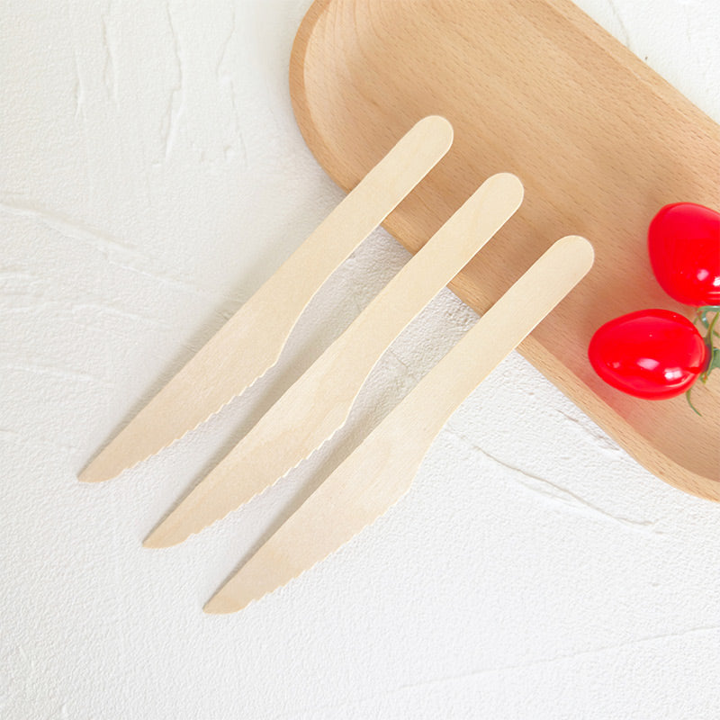 Eco-Friendly Wooden Knife, Fork & Spoon Set