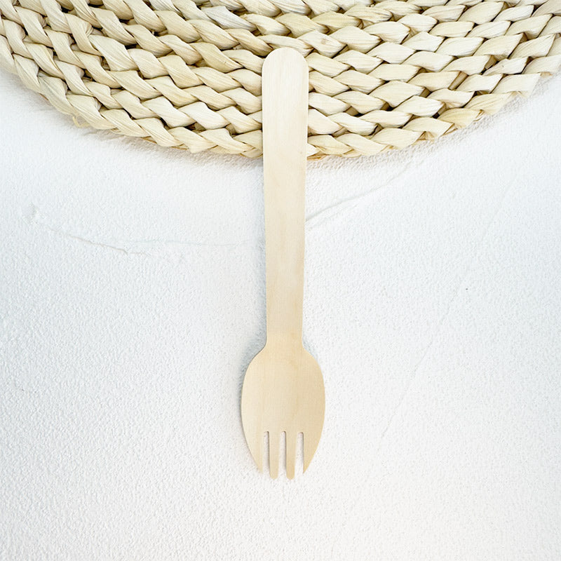 Eco-Friendly Wooden Knife, Fork & Spoon Set