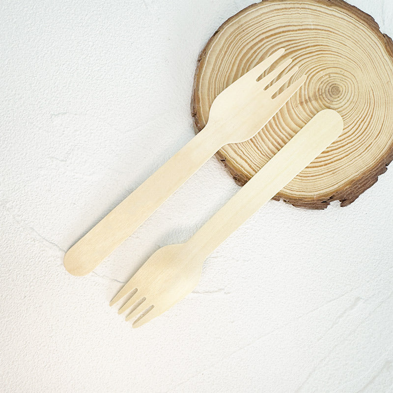 Eco-Friendly Wooden Knife, Fork & Spoon Set
