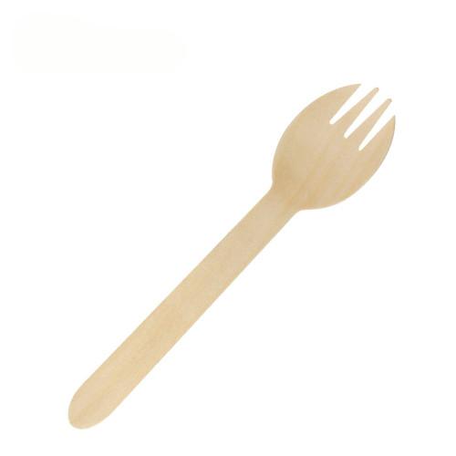 Disposable Wooden Spork 6.3''