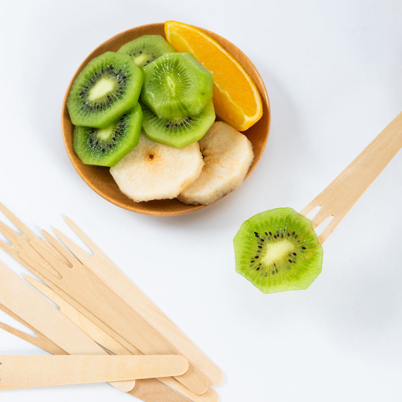 Eco-Friendly Wooden Fruit Fork