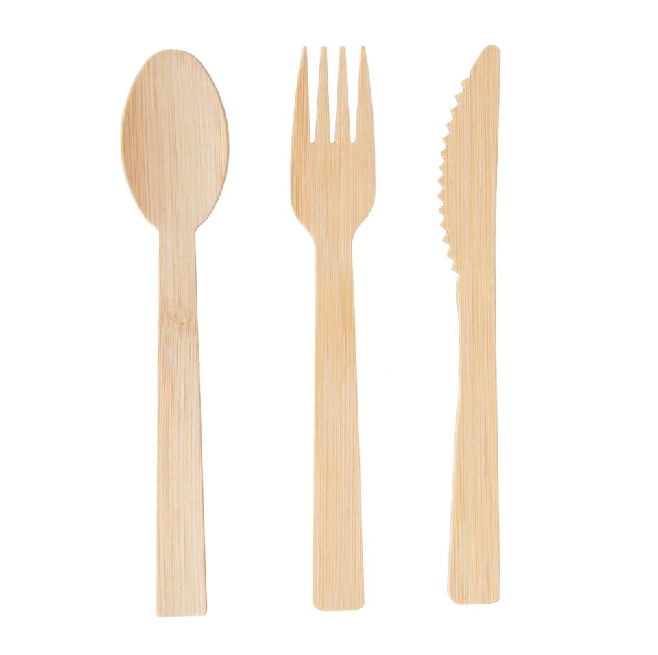 Disposable Bamboo Cutlery Set 6.7''