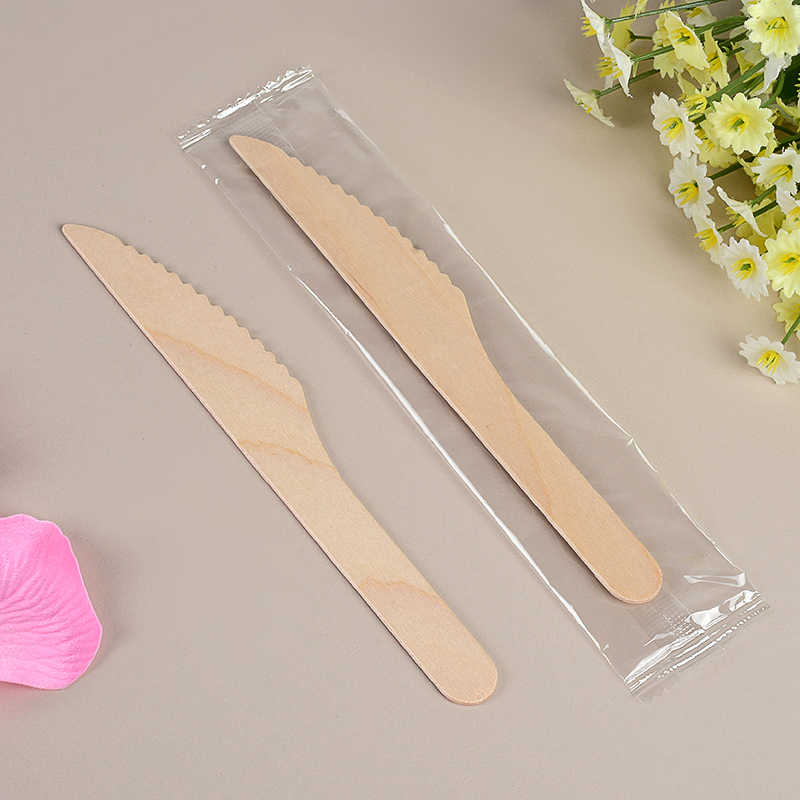 Eco-Friendly Wooden Knife, Fork & Spoon Set