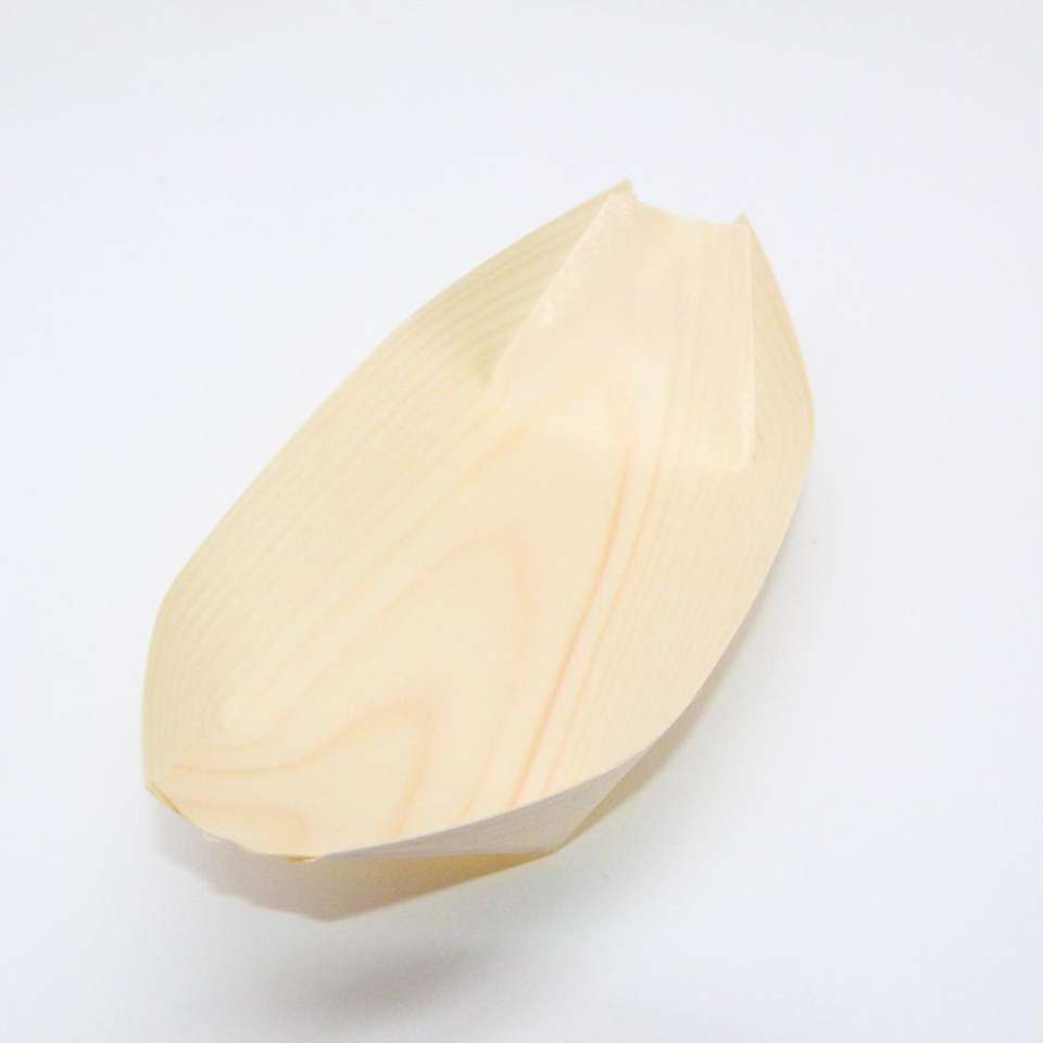 Eco-Friendly Wooden Food Boat