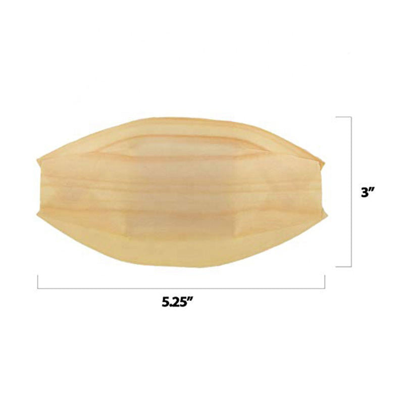 Eco-Friendly Wooden Food Boat