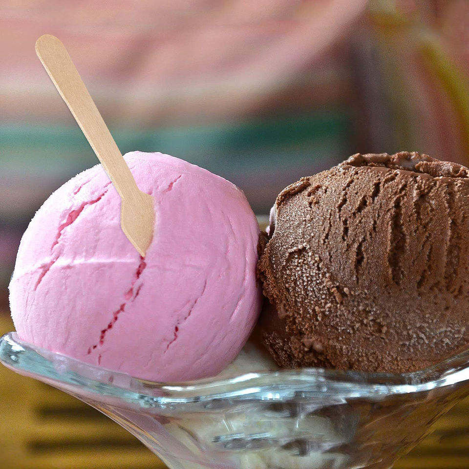Eco-Friendly Wooden Ice Cream Spoon