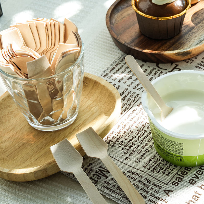 Eco-Friendly Wooden Ice Cream Spoon