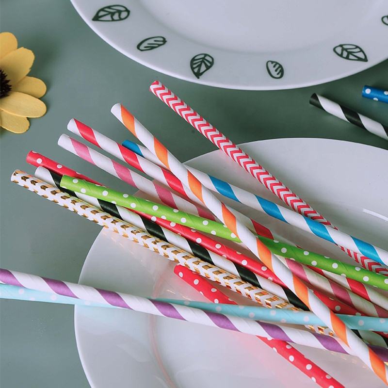 Striped Paper Straw