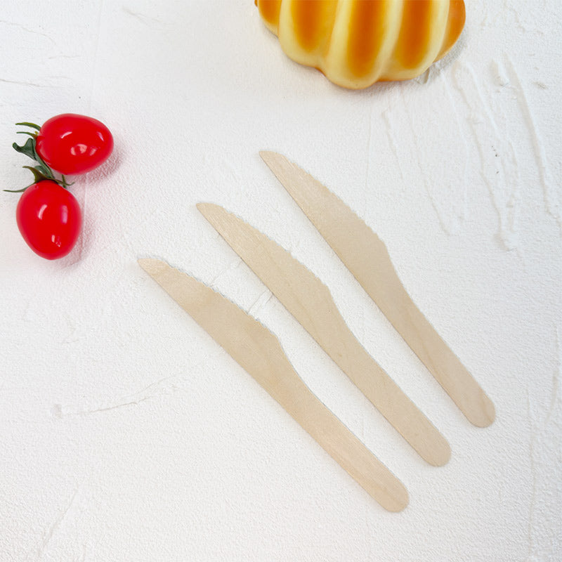 Eco-Friendly Wooden Knife, Fork & Spoon Set