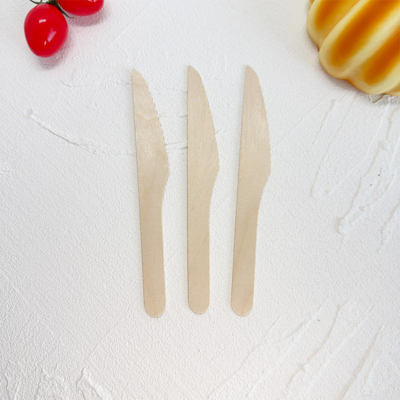 Eco-Friendly Wooden Knife, Fork & Spoon Set