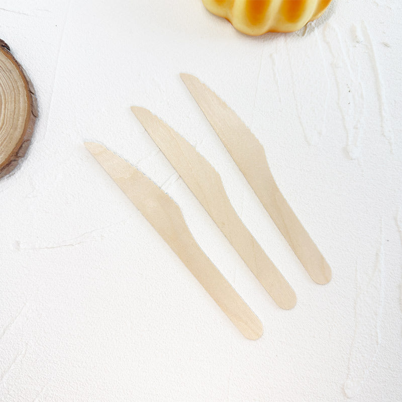 Eco-Friendly Wooden Knife, Fork & Spoon Set
