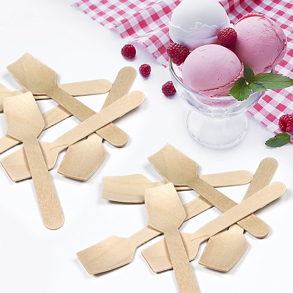 Eco-Friendly Wooden Ice Cream Spoon