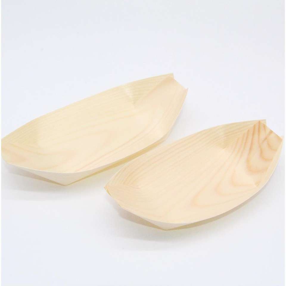 Eco-Friendly Wooden Food Boat