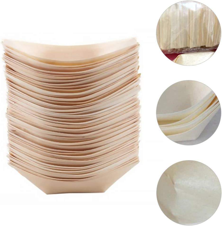 Eco-Friendly Wooden Food Boat