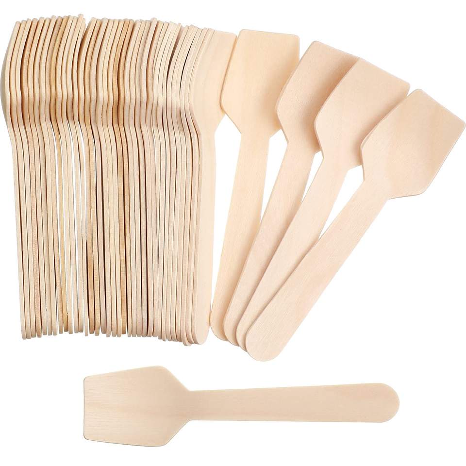 Eco-Friendly Wooden Ice Cream Spoon