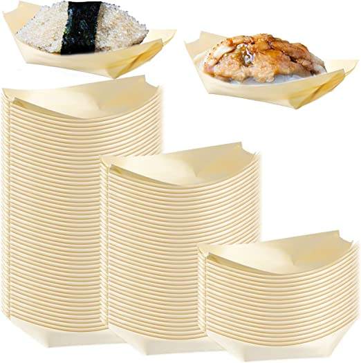 Eco-Friendly Wooden Food Boat