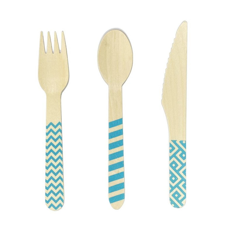 Disposable Wooden Cutlery with Color