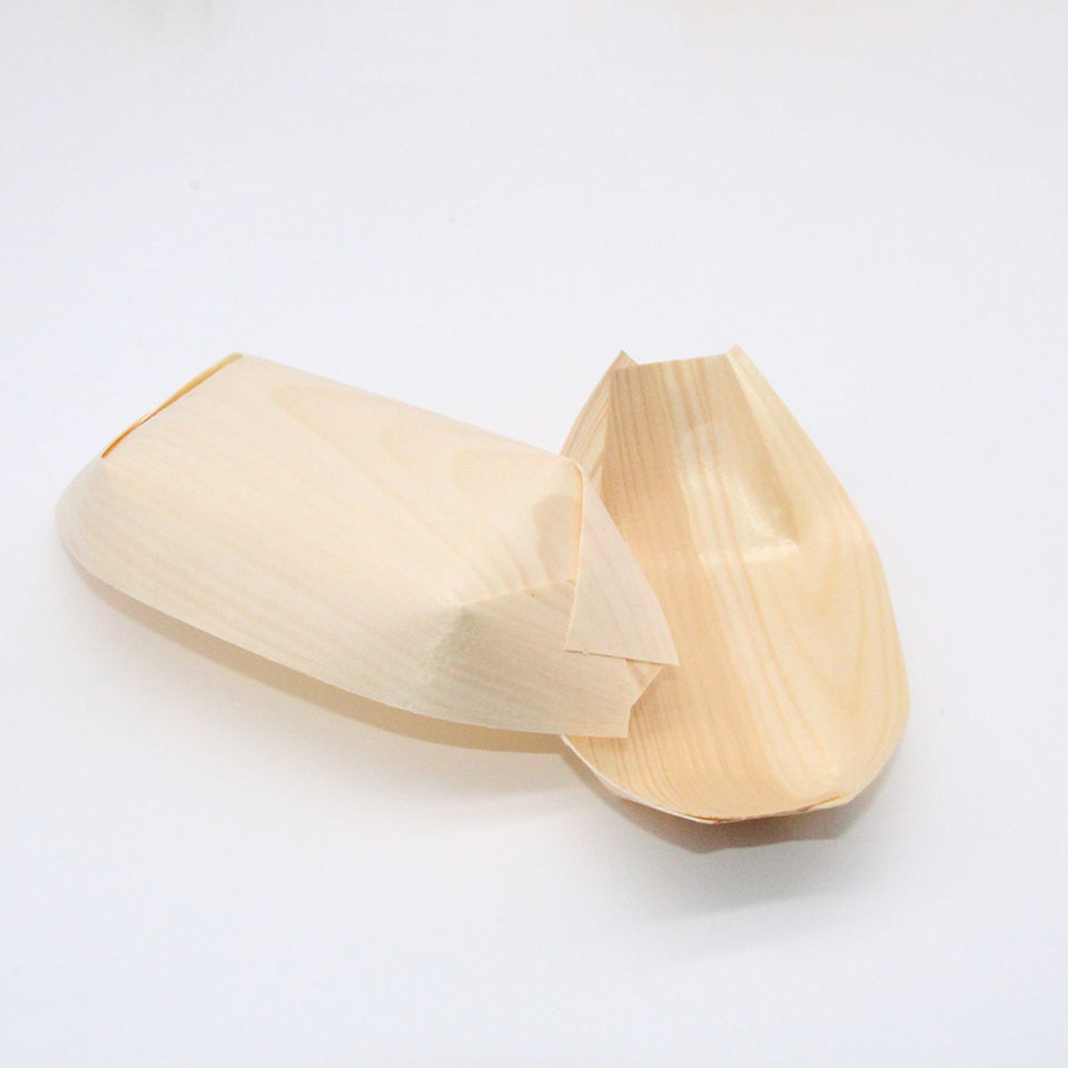 Eco-Friendly Wooden Food Boat