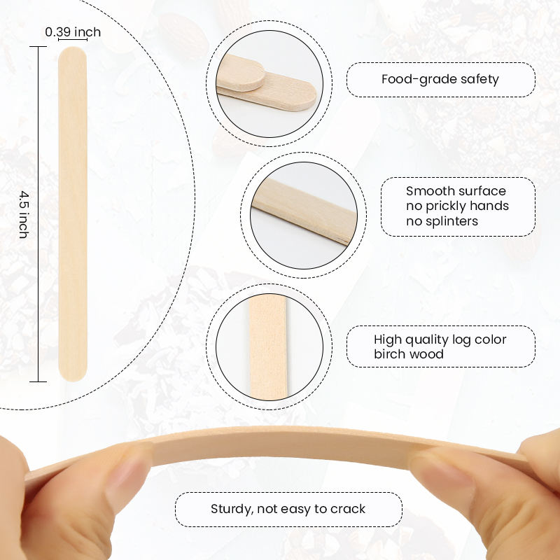 Eco-Friendly Wooden Ice Cream Sticks