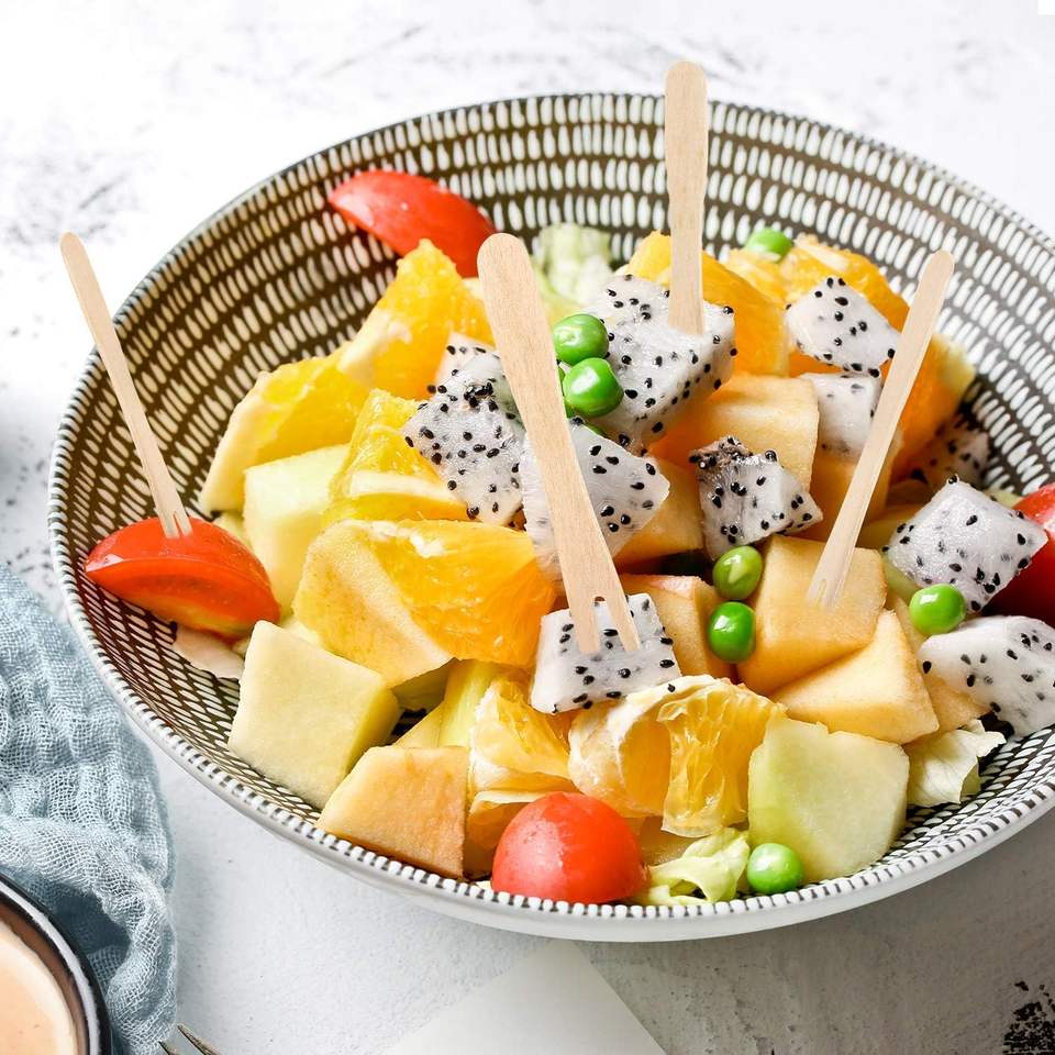 Eco-Friendly Wooden Fruit Fork