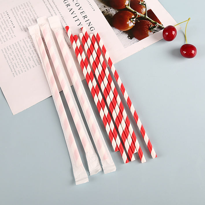 Striped Paper Straw