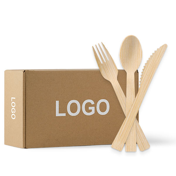Disposable Wooden Cutlery with Paper Box