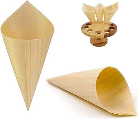 Eco-Friendly Wooden Food Boat
