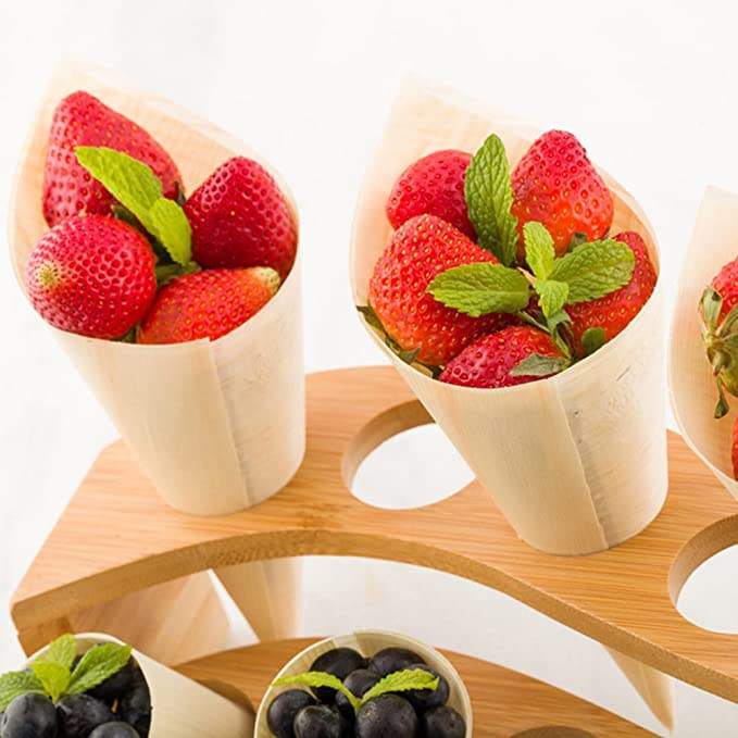Eco-Friendly Wooden Food Boat