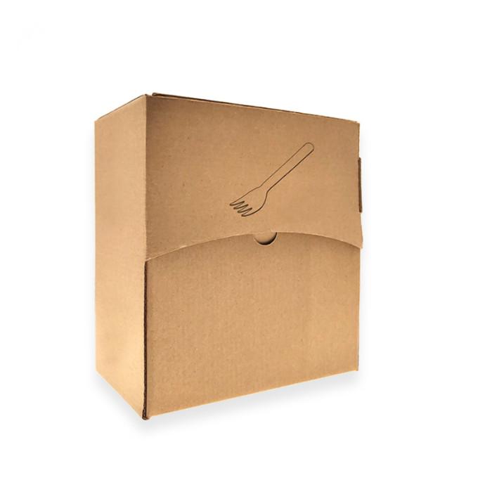 Disposable Wooden Cutlery In Paper Box