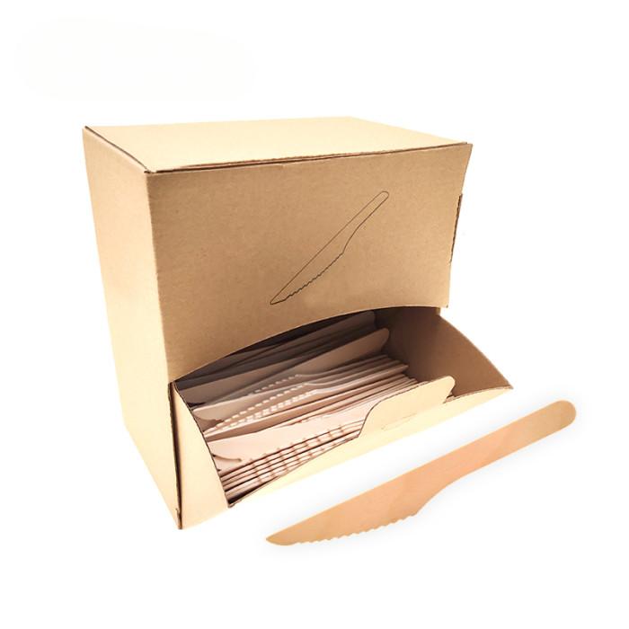 Disposable Wooden Cutlery In Paper Box