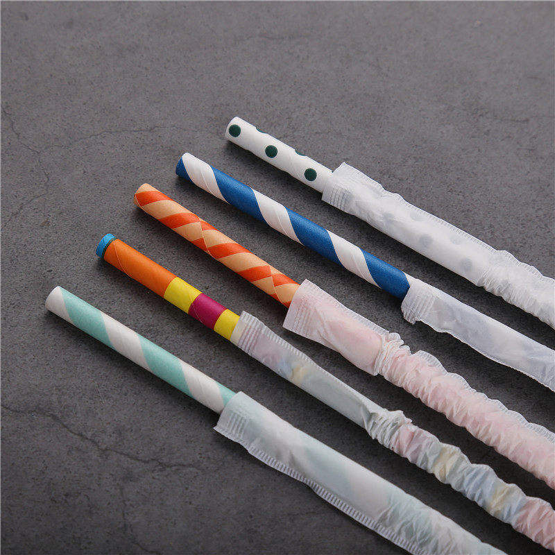Striped Paper Straw