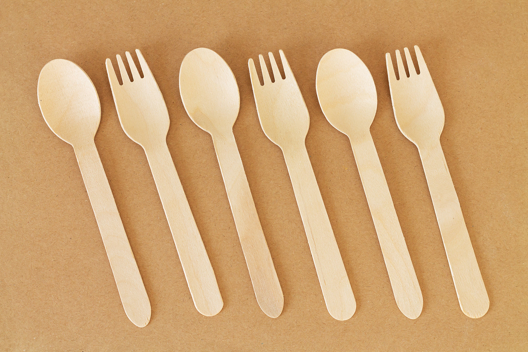 Eco-Friendly Wooden Knife, Fork & Spoon Set