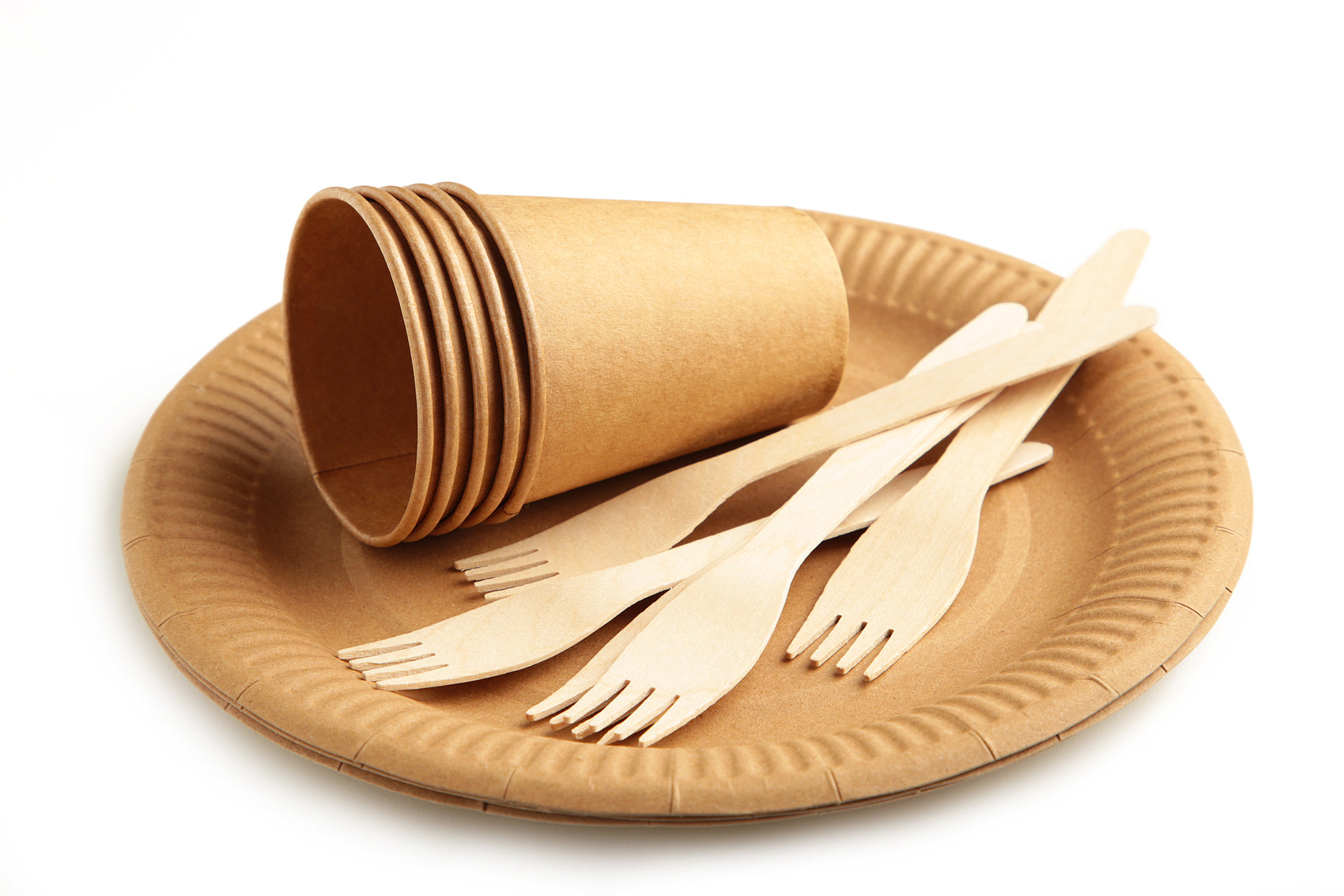 Eco-Friendly Wooden Knife, Fork & Spoon Set