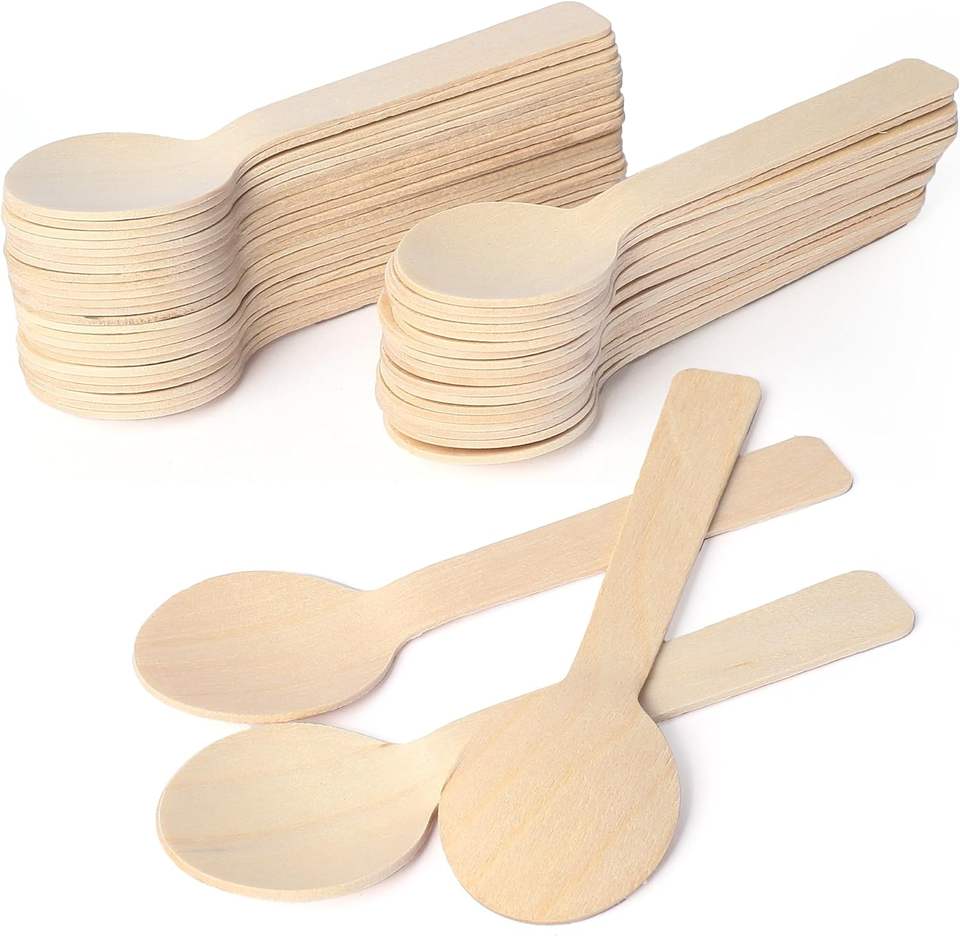100mm Eco-Friendly Round-Head Wooden Spoon