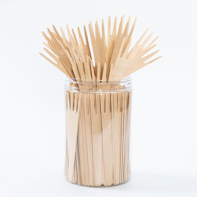 Eco-Friendly Wooden Fruit Fork