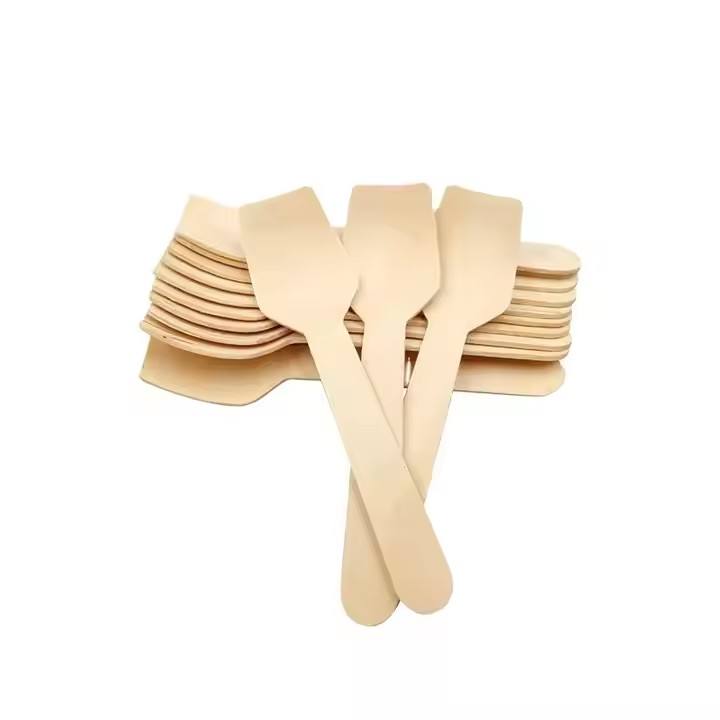 Eco-Friendly Wooden Ice Cream Paddle Spoon