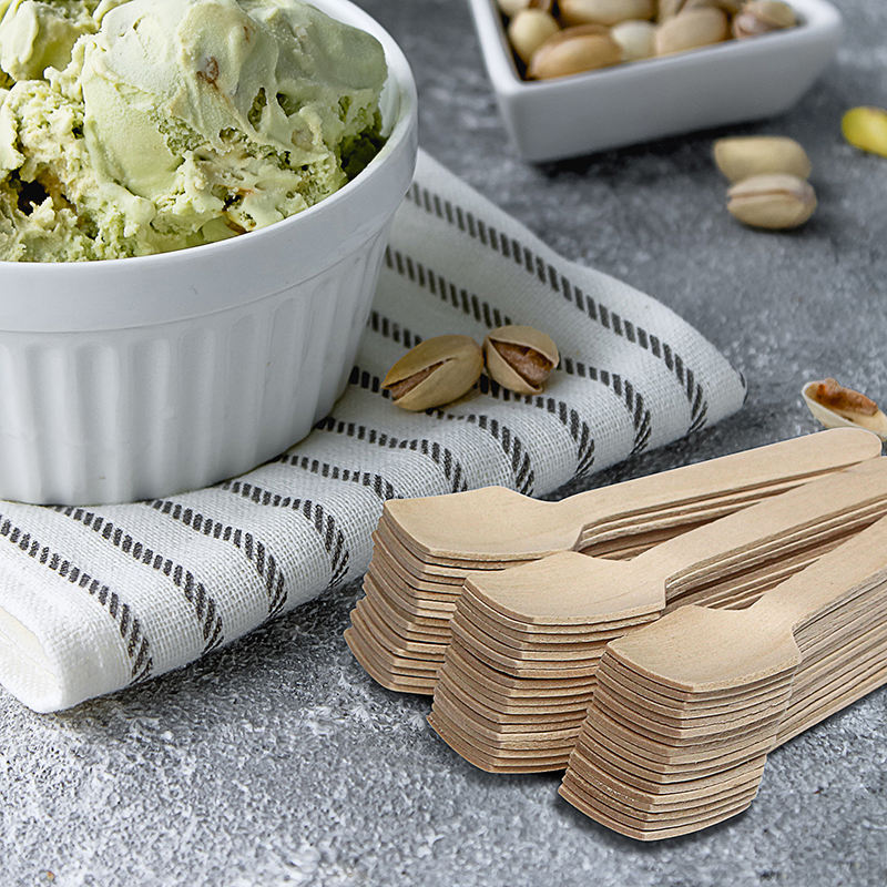 Eco-Friendly Wooden Ice Cream Paddle Spoon