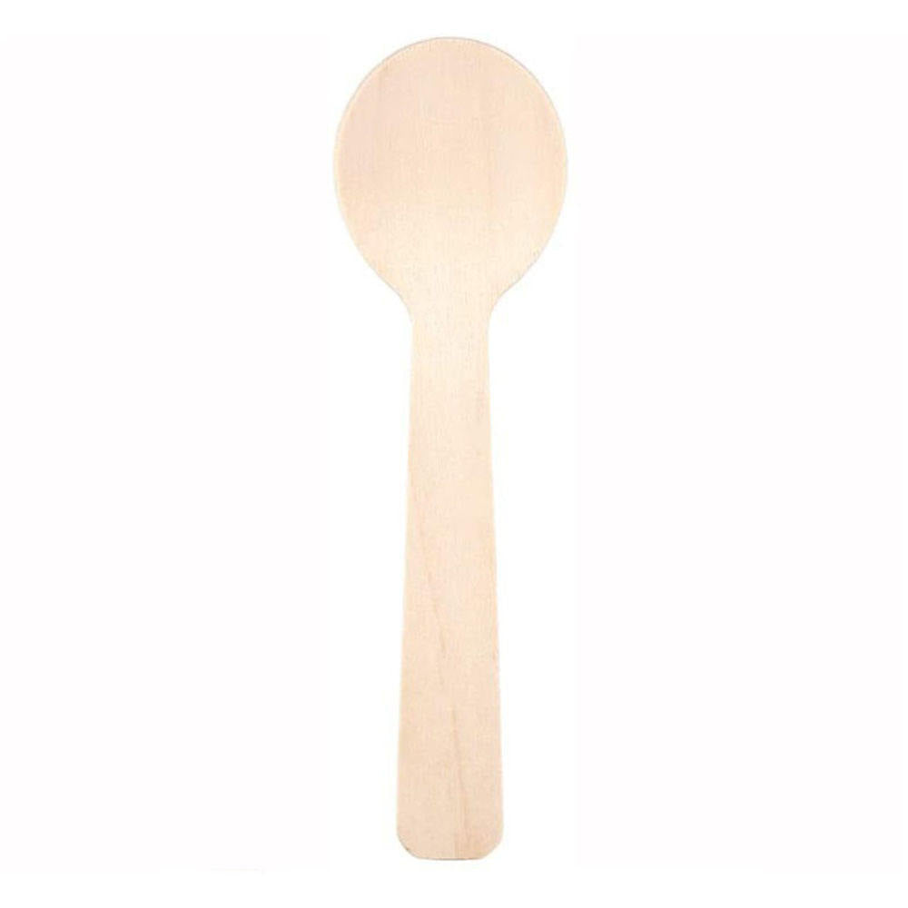 100mm Eco-Friendly Round-Head Wooden Spoon