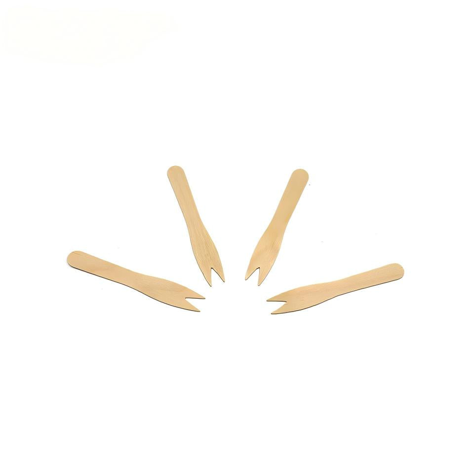 Eco-Friendly Wooden Fruit Fork