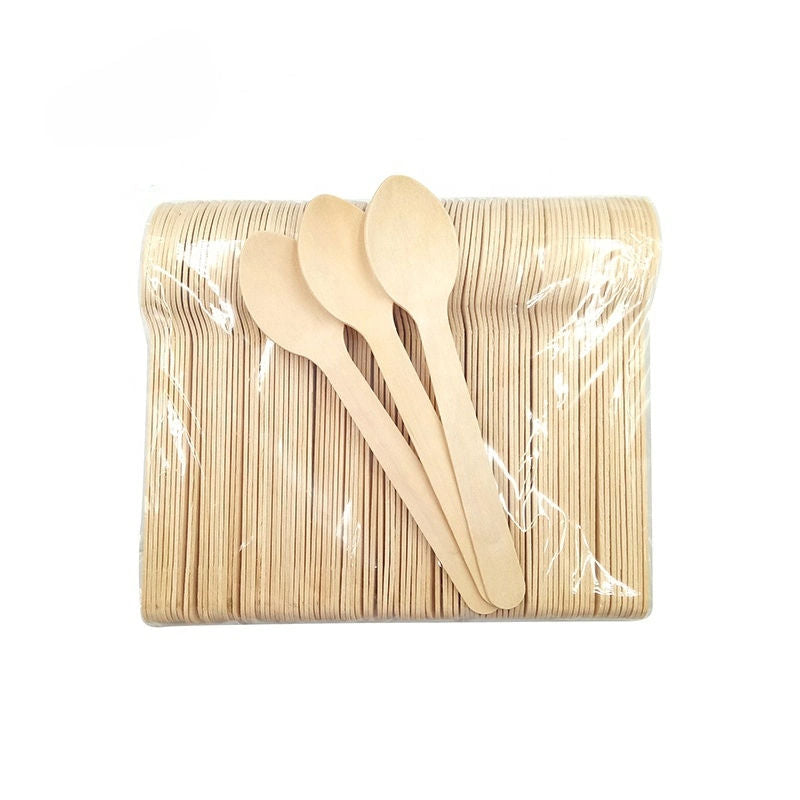 Eco-Friendly Wooden Knife, Fork & Spoon Set