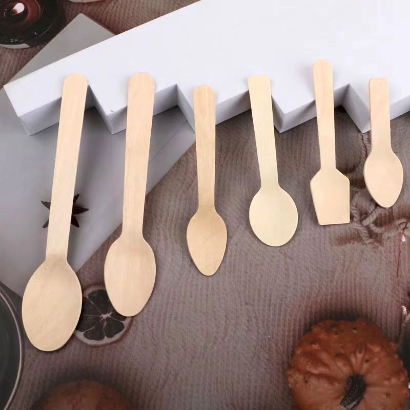 100mm Eco-Friendly Round-Head Wooden Spoon
