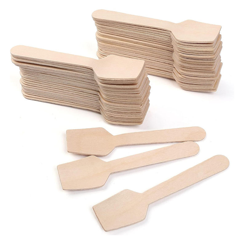 Eco-Friendly Wooden Ice Cream Paddle Spoon