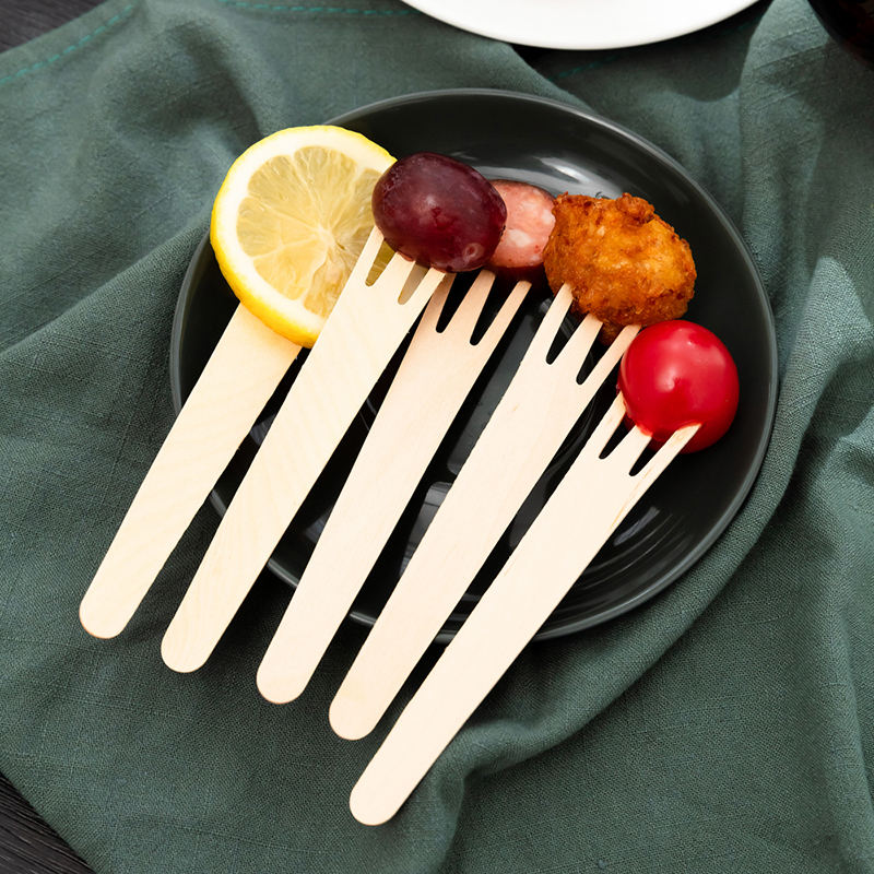 Eco-Friendly Wooden Fruit Fork